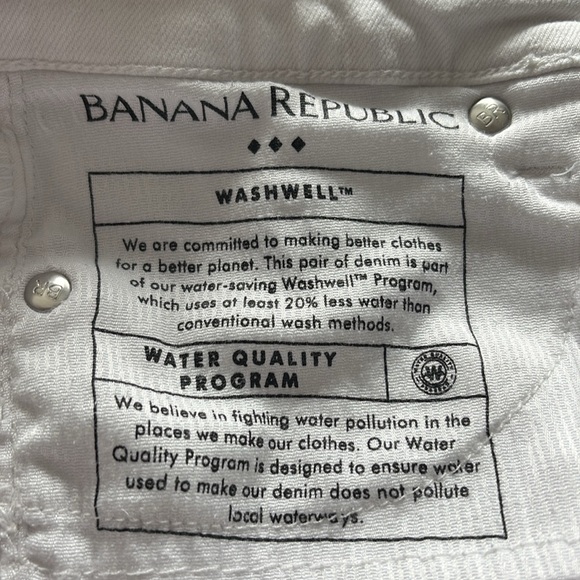Banana Republic High-rise Skinny Cropped White Jeans size 25/0 - Picture 8 of 8
